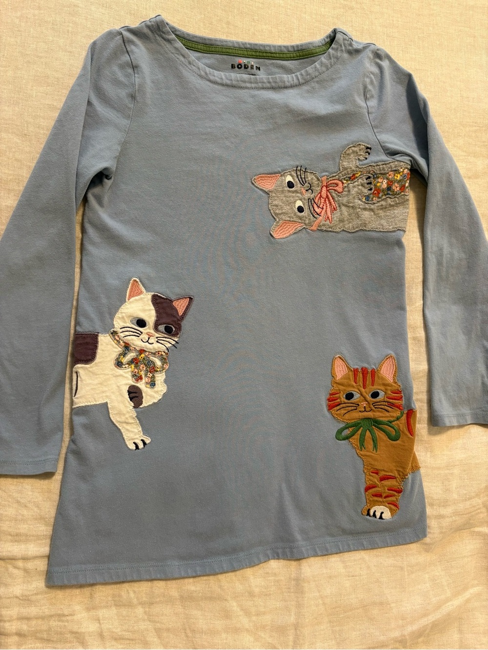 Mini Boden Cat Appliqué Dress/Tunic 11-12Y
